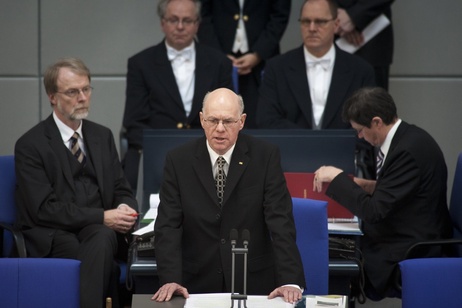 Bundestagspräsident Norbert Lammert leitete die Sitzung der Bundesversammlung
