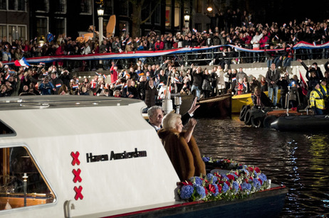 Bootsfahrt auf der Amstel mit Königin Beatrix