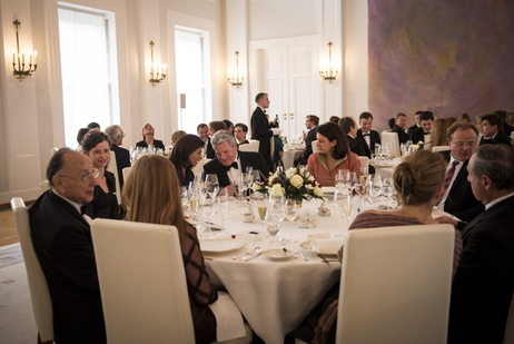 Staatsbankett im Großen Saal von Schloss Bellevue