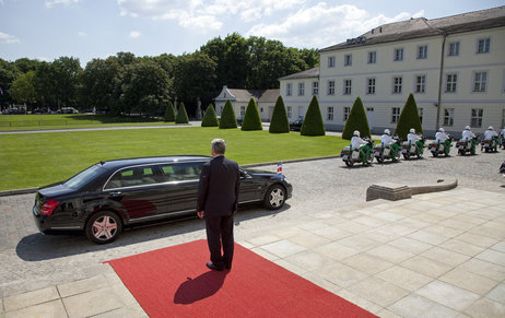 Bundespräsident Joachim Gauck verabschiedet die Präsidentin Costa Ricas, Laura Chinchilla Miranda