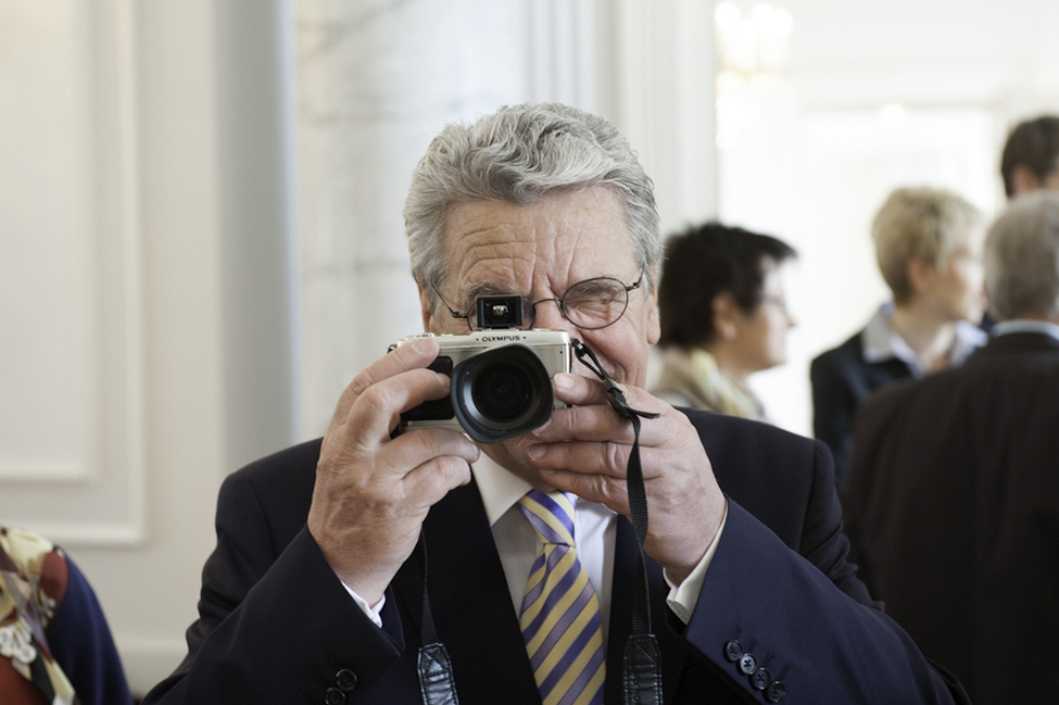 Bundespräsident Joachim Gauck beim Empfang nach der Ordensverleihung