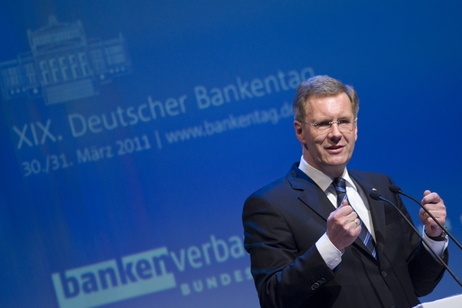 Bundespräsident Christian Wulff beim XIX. Deutschen Bankentag