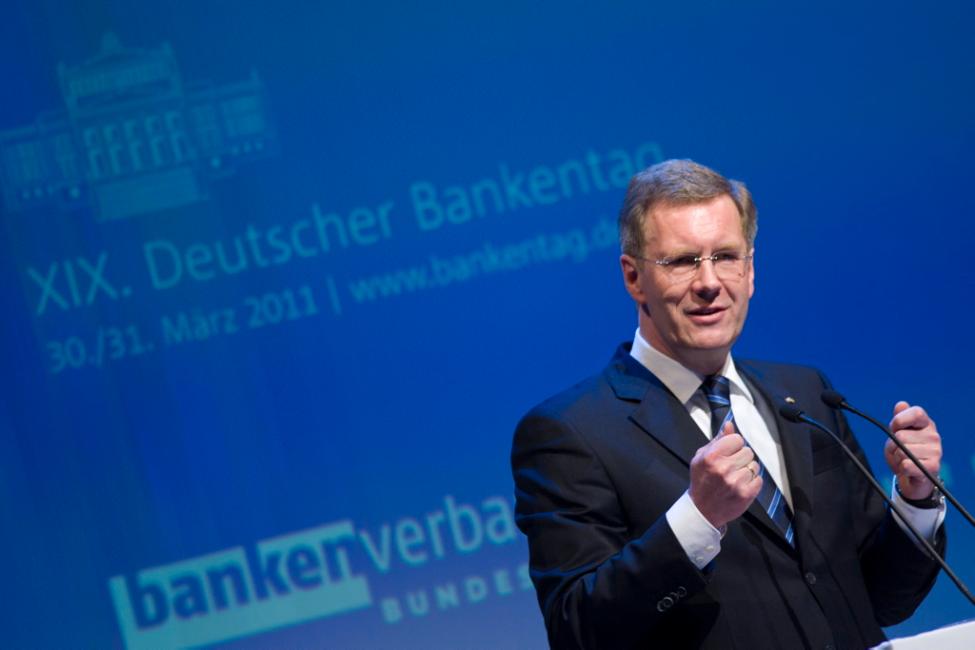 Bundespräsident Christian Wulff beim XIX. Deutschen Bankentag