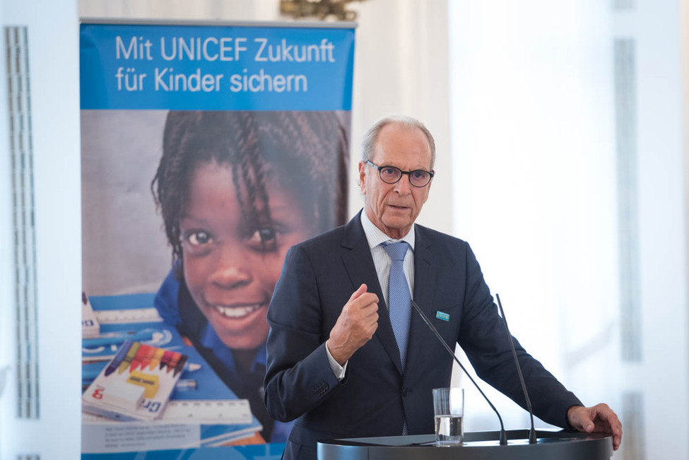 Schlussworte von Jürgen Heraeus, Vorsitzender UNICEF Deutschland, beim UNICEF-Neujahrsgespräch 'Kinder aus Krisenregionen – wie verhindern wir eine verlorene Generation' im Großen Saal in Schloss Bellevue 