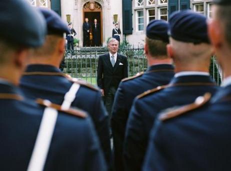 Bundespräsident Köhler und Ehrenformation