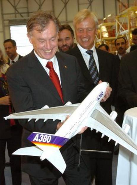 Bundespräsident Köhler besucht Airbus in Hamburg 2004