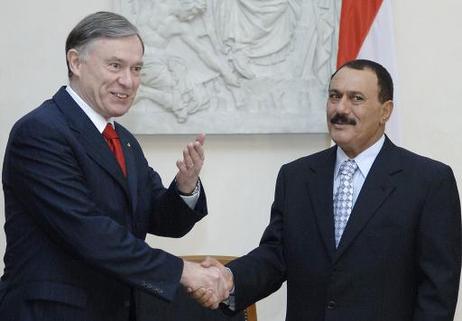 Bundespräsident Horst Köhler empfängt Ali Abdallah Saleh, Präsident des Jemen, zu einem Gespräch in Schloss Bellevue.