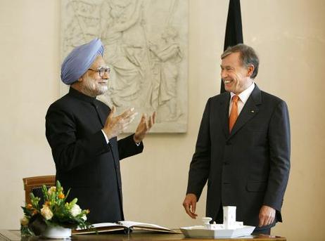 Bundespräsident Horst Köhler empfängt Manmohan Singh, Premierminister Indiens, zu einem Gespräch im Schloss Bellevue.