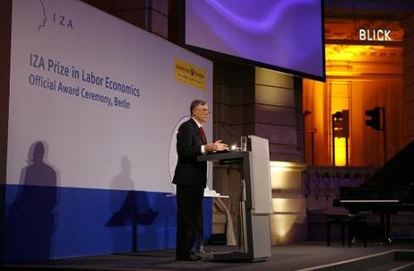 Bundespräsident Horst Köhler während eines Grußwortes anlässlich der Verleihung des 'IZA Prize in Labor Economics'.