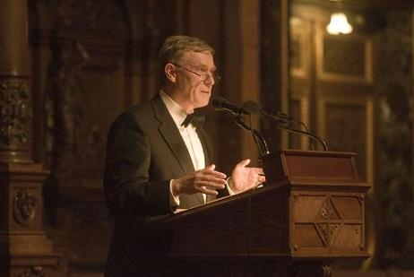 Bundespräsident Horst Köhler während einer Rede auf dem Matthiae-Mahl im Hamburger Rathaus.