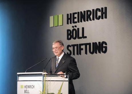Bundespräsident Horst Köhler während eines Grußwortes aus Anlass der Einweihung des neuen Hauses der Heinrich-Böll-Stiftung.