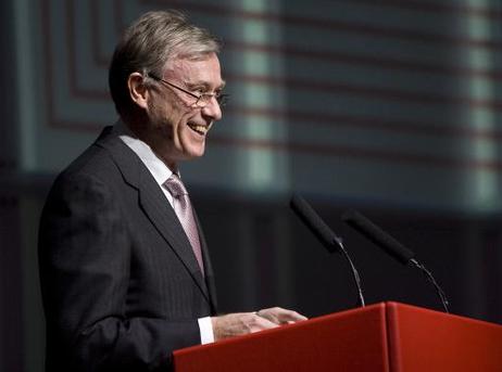 Bundespräsident Horst Köhler während eines Grußwortes anlässlich der Verleihung des deutschen Theaterpreises "Der Faust".