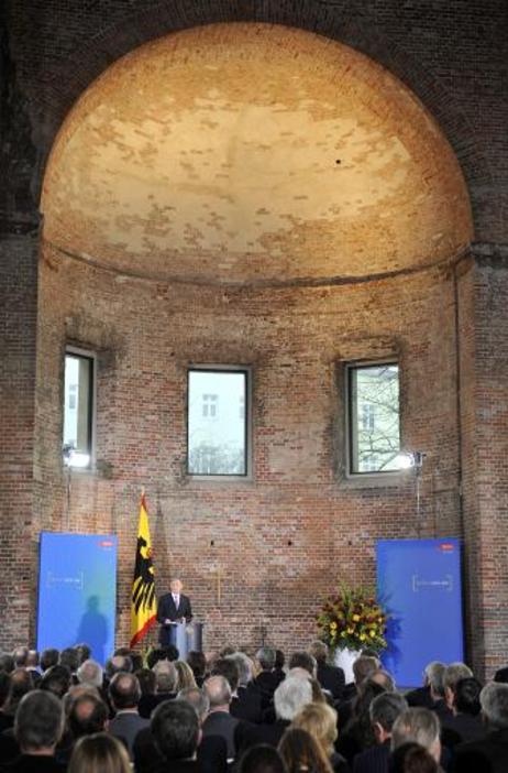 Bundespräsident Horst Köhler während der Berliner Rede in der Elisabethkirche zur wirtschaftlichen Lage und den Gestaltungsaufgaben, vor denen Deutschland und seine Partner in der Welt stehen.