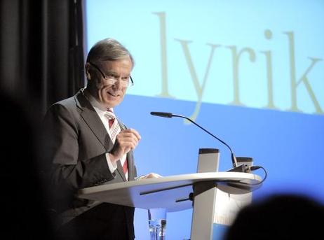 Bundespräsident Horst Köhler bei einem Grußwort anlässlich der Festveranstaltung "10 Jahre Internetplattform "lyrikline.org" in der Kulturbrauerei.