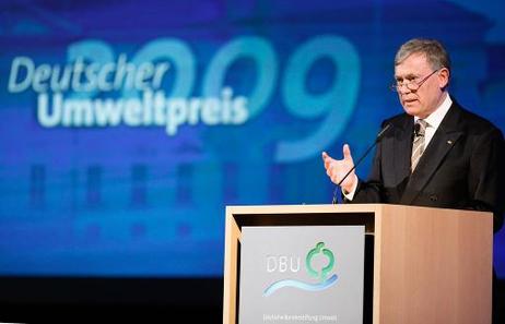 Bundespräsident Horst Köhler während einer Rede bei der Verleihung des Deutschen Umweltpreises.