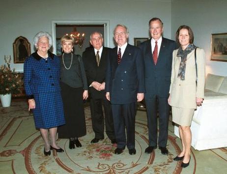 Bundespräsident Rau: Gespräch mit George Bush und Michail Gorbatschow
