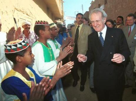 Reise von Bundespräsident Rau nach Ägypten / Stadtrundgang in Assuan
