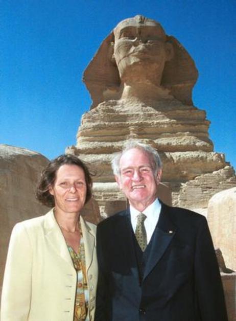 Reise von Bundespräsident Rau nach Ägypten / Pyramiden von Giza