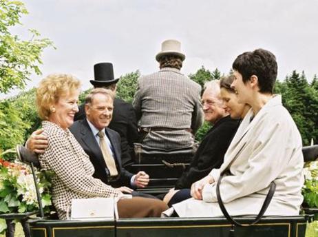 Reise von Bundespräsident Rau in die Schweiz / Kutschfahrt