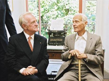 Reise von Bundespräsident Rau in die Schweiz / Besuch Hermann Hesse Haus