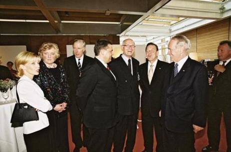 Bundespräsident Rau und Bundeskanzler Schröder: Eröffnung EXPO 2000