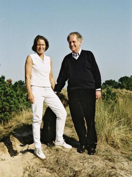 Bundespräsident Johannes Rau und Ehefrau Christina im Urlaub auf Spiekeroog