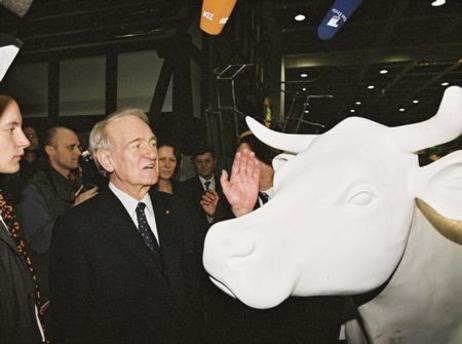 Bundespräsident Rau auf der Internationalen Grünen Woche