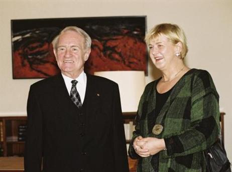 Antrittsbesuch von Frau Marianne Birthler (BStU) beim Bundespräsidenten Rau