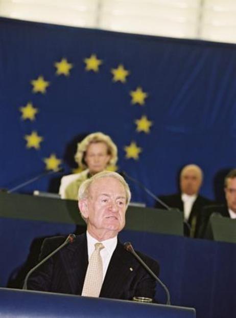 Bundespräsident Rau besucht das Europäische Parlament