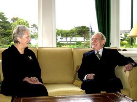 Reise von Bundespräsident Rau und Frau Rau nach Neuseeland