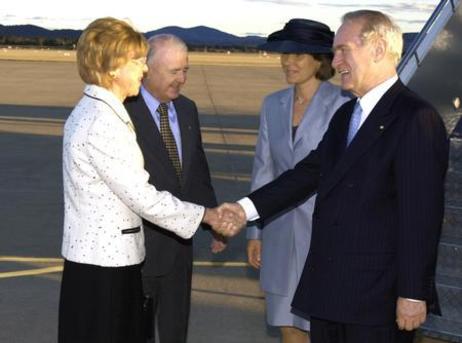 Staatsbesuch von Bundespräsident Rau und Ehefrau in Australien