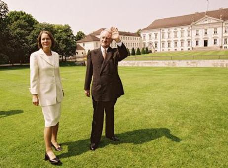 Bundespräsident Johannes Rau mit Gattin Christina