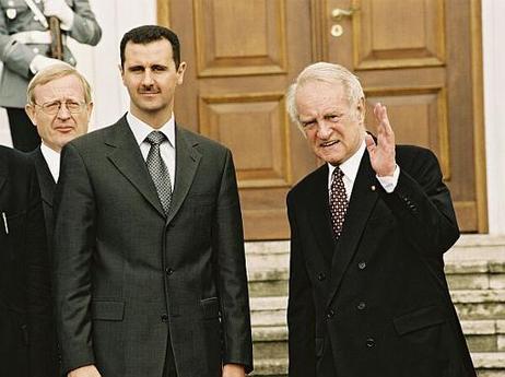 Bundespräsident Dr.Dr.h.c. Johannes Rau empfängt den Präsidenten der Arabischen Republik Syrien, Dr. Bashar al-Assad, bei dessen Besuch der Bundesrepublik Deutschland.