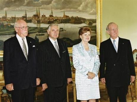 Reise von Bundespräsident Rau nach Lettland