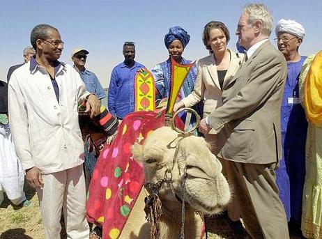 Bundespräsident Dr.Dr.h.c. Johannes Rau und seine Gattin Christina Rau besuchen Timbuktu.