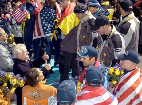 Reise von Bundespräsident Rau und Frau Rau zur Winterolympiade in Salt Lake City / USA