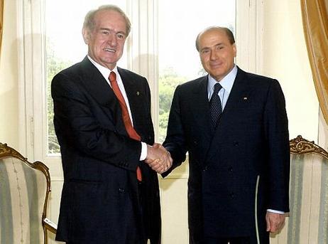 Bundespräsident Rau trifft den italienischen Ministerpräsidenten, Silvio Berlusconi, zu einem Gespräch.