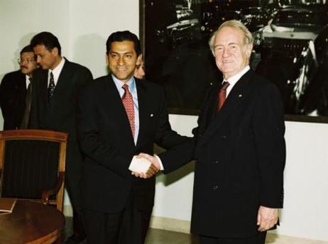 Bundespräsident Rau empfängt designierten Präsidenten von Ecuador, Lucio Gutierrez