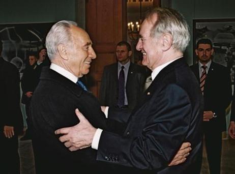 Bundespräsident Rau trifft Shimon Peres