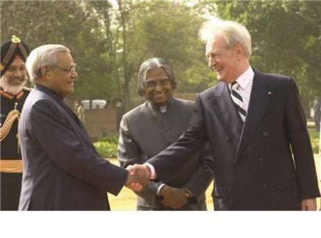 Reise von Bundespräsident Rau nach Indien
