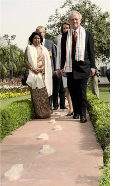 Reise von Bundespräsident Rau und Frau nach Indien
