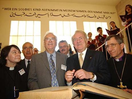 Besuch des Bundespräsidenten Johannes Rau in der "Talitha Kumi" Schule, Bethlehem