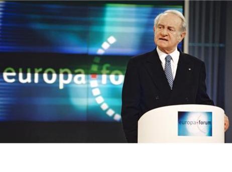 Bundespräsident Rau: Eröffnung Europa-Forum