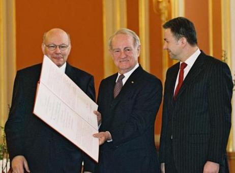 Bundespräsident Rau: Verleihung der Ehrenbürgerwürde der Stadt Berlin