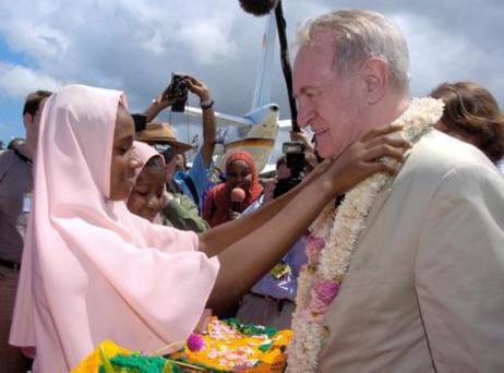Bundespräsident Rau auf Sansibar 2004 / Afrikareise