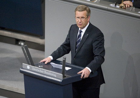 Dankesworte von Bundespräsident Christian Wulff nach seiner Wahl zum Bundespräsidenten im Plenarsaal des Deutschen Bundestages