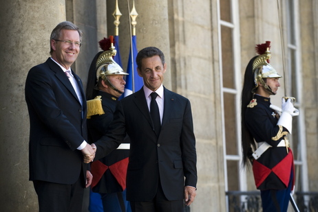 Bundespräsident Christian Wulff und der französische Präsident Nicolas Sarkozy in Paris