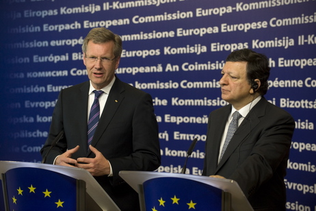 Bundespräsident Christian Wulff mit dem Präsidenten der Europäischen Kommission Barroso