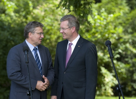 Bundespräsident Christian Wulff bei seinem Antrittsbesuch in Polen