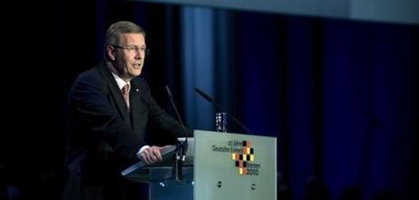 Bundespräsident Christian Wulff am Rednerpult